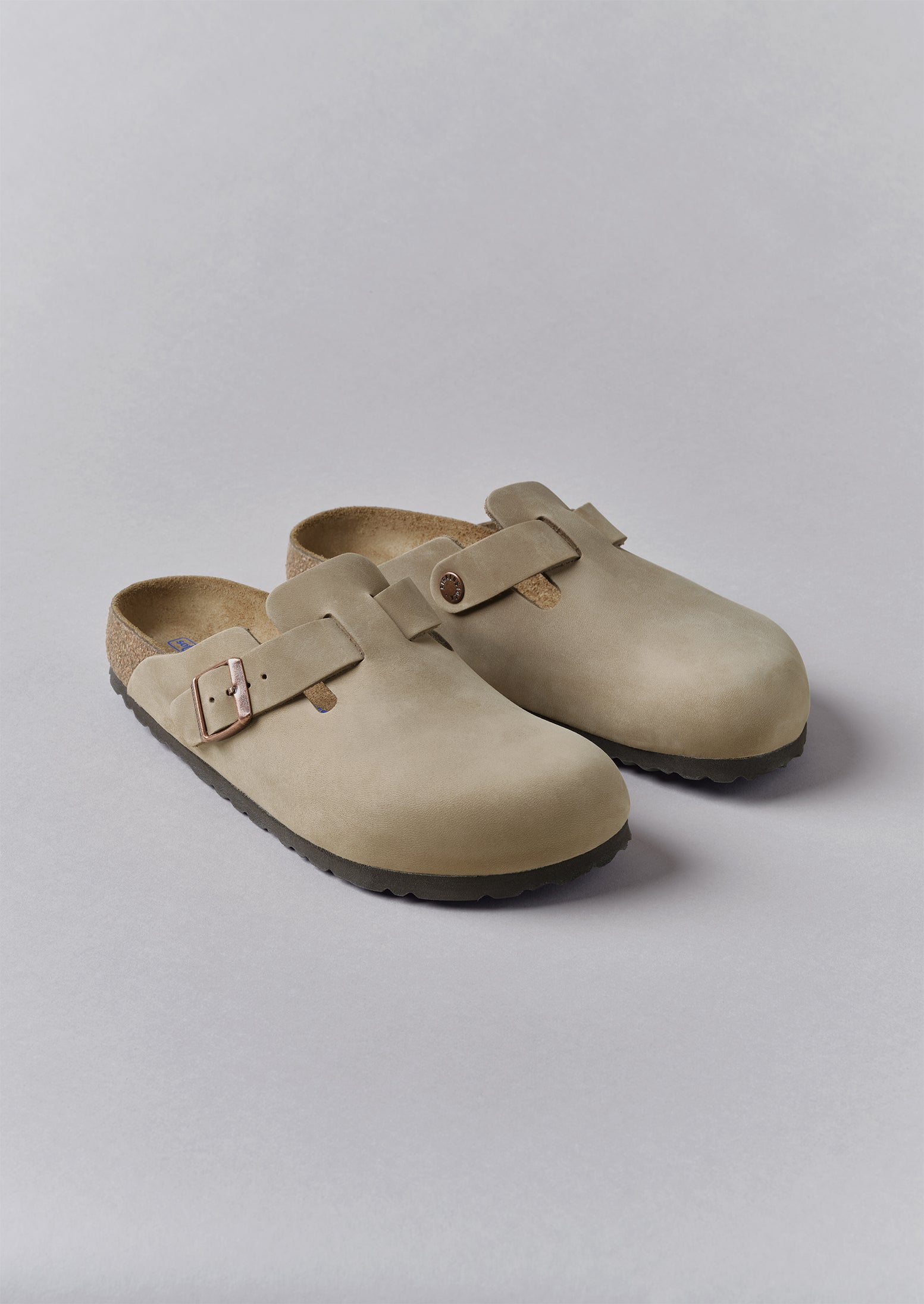 Birkenstock Boston Oiled Leather Clogs Taupe