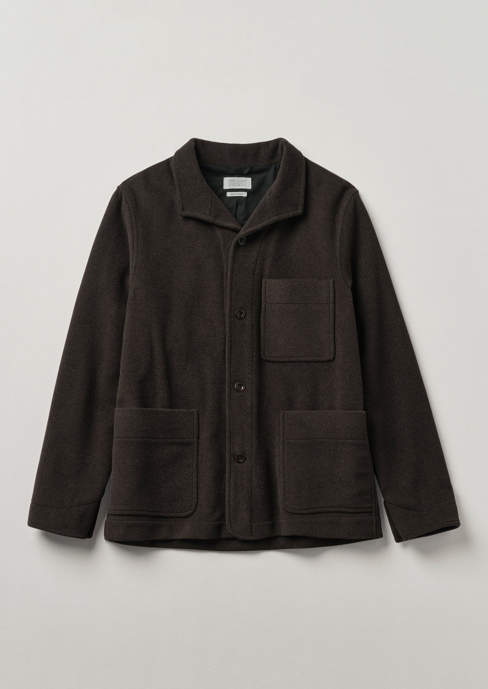 Monty Revere Collar Melton Jacket | Brown