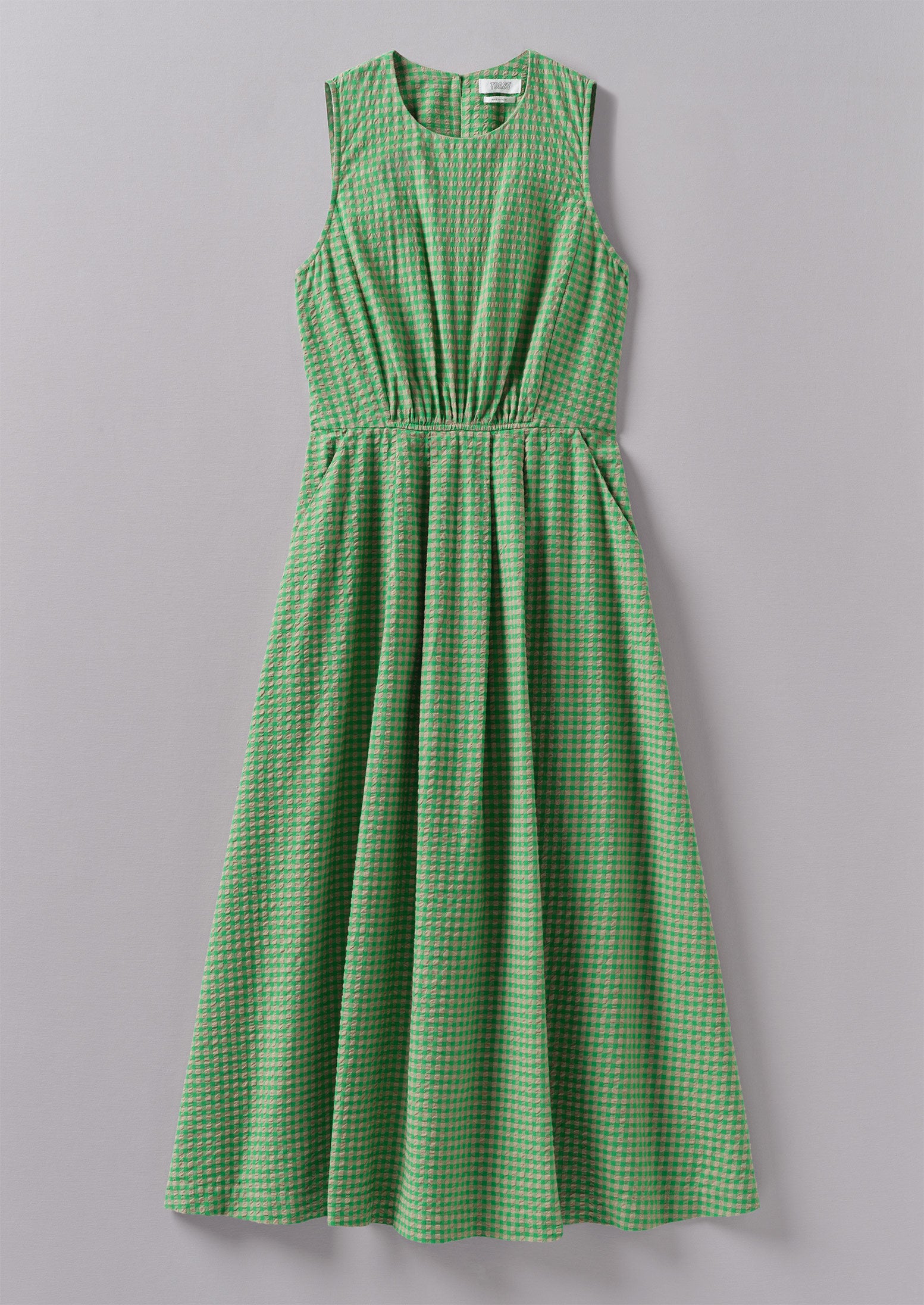TOAST - SQUARE COLLAR GINGHAM DRESS · Crafted from a checked