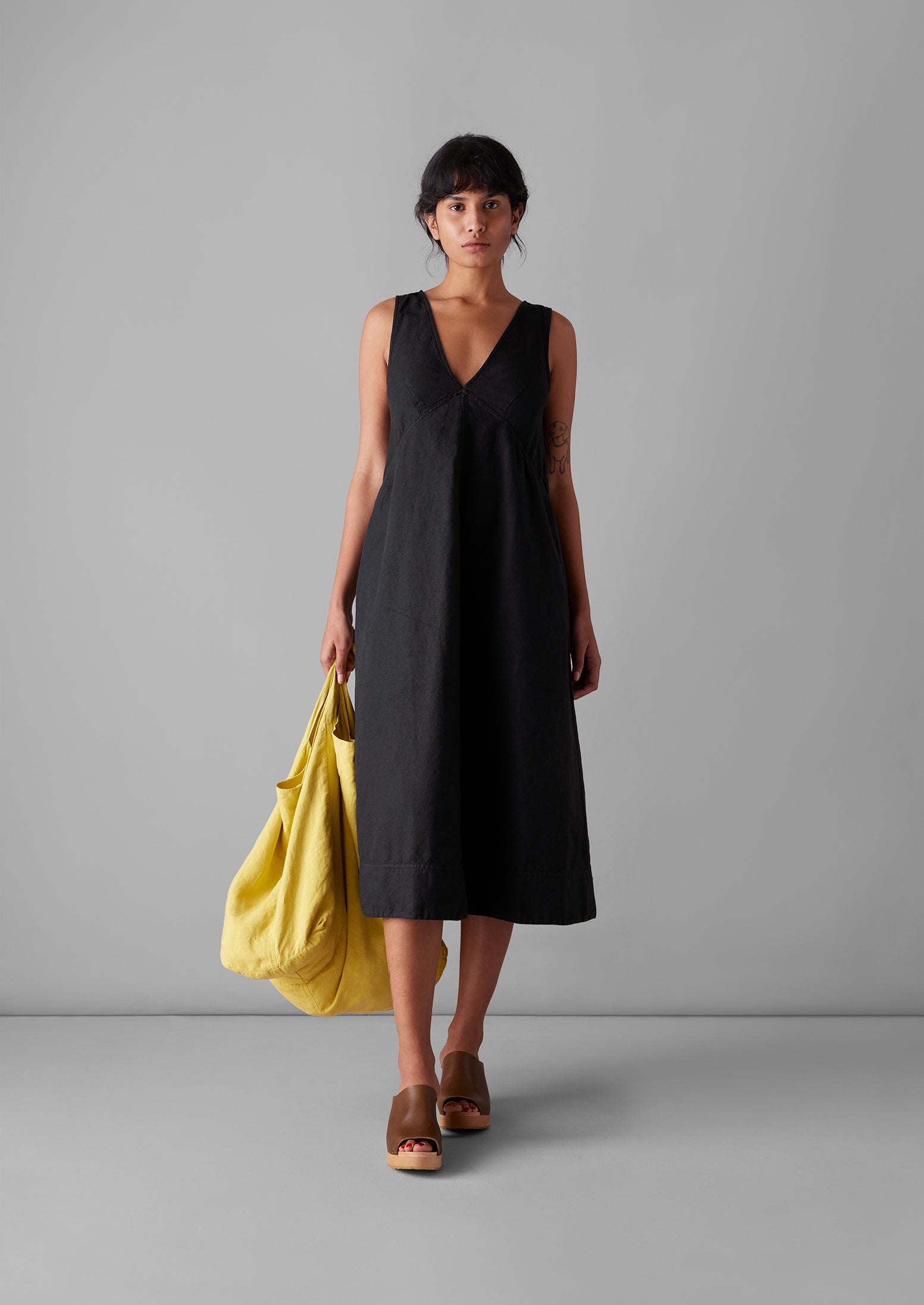 Toast washed linen twill sales dress