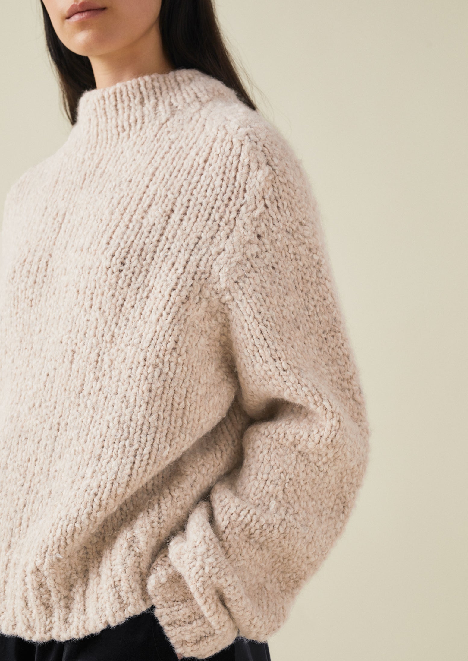 Boucle Alpaca Wool Sweater | Ecru | TOAST