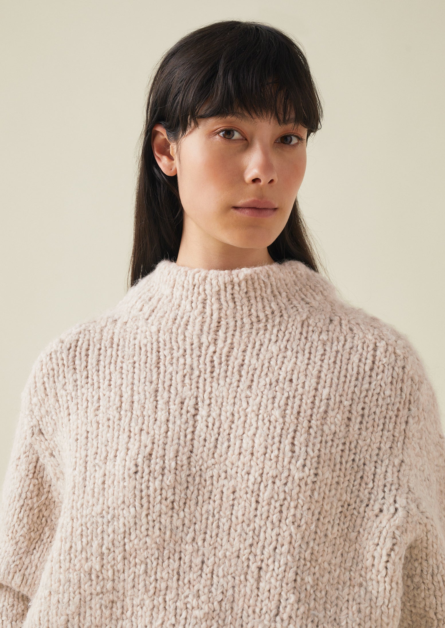 Boucle Alpaca Wool Sweater | Ecru | TOAST