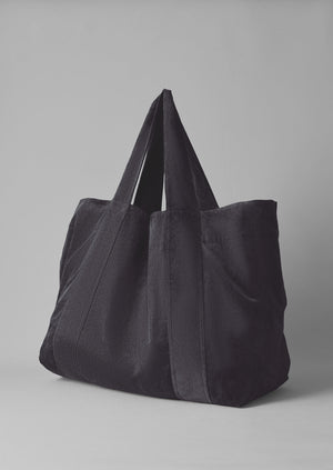 Organic Cord Lounge Bag | Charcoal