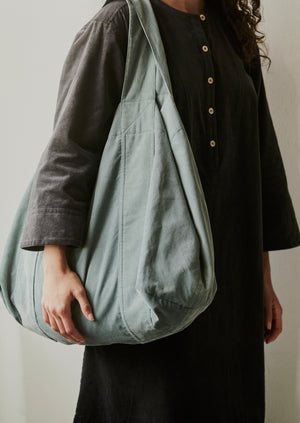 Organic Cord Lounge Bag | Dusty Blue