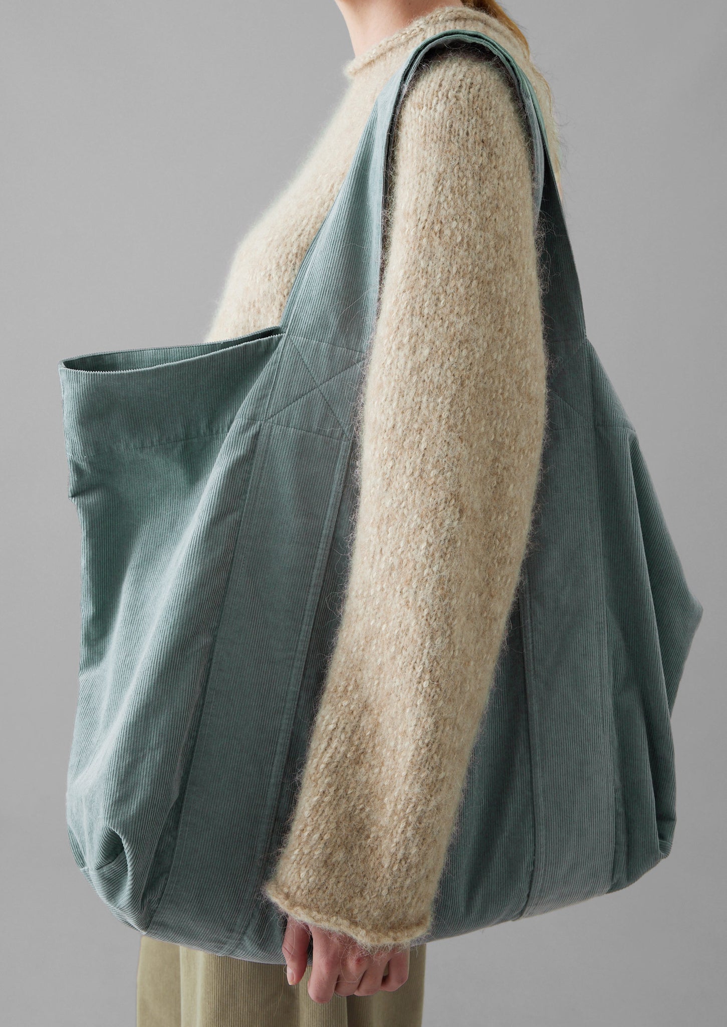 Organic Cord Lounge Bag | Dusty Blue