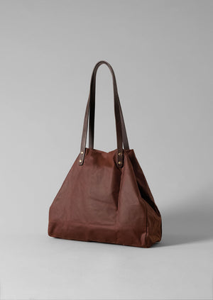 Kate Sheridan Waxed Cotton Tote | Chestnut