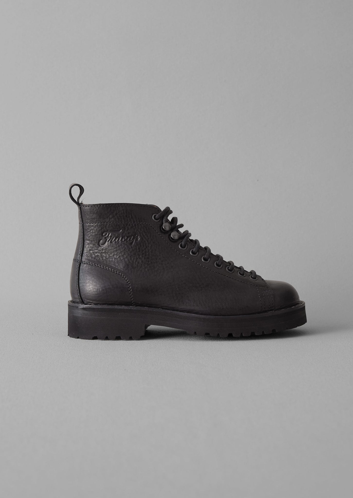 Fracap Leather Monkey Boots Black TOAST