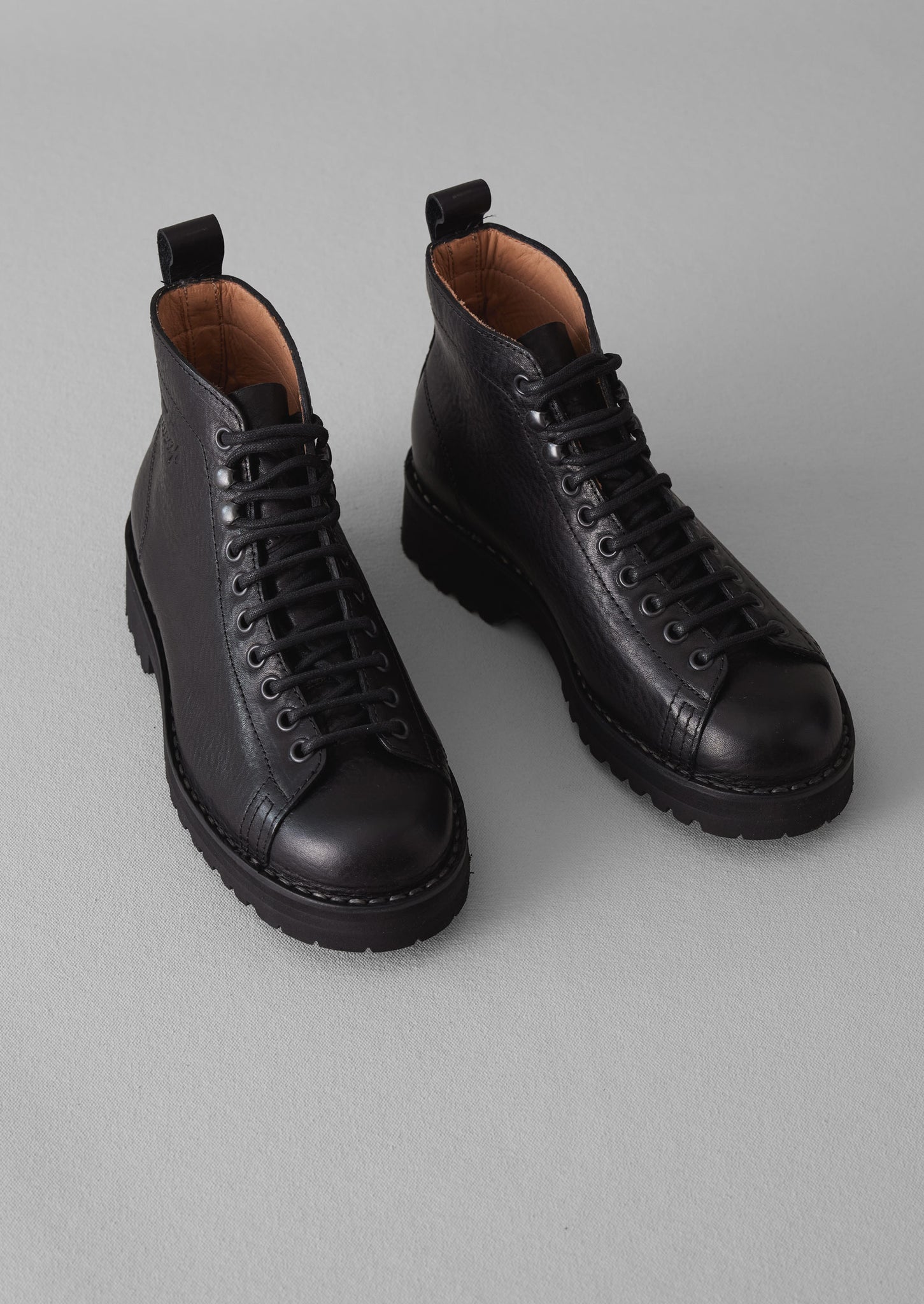 Fracap Leather Monkey Boots Black TOAST