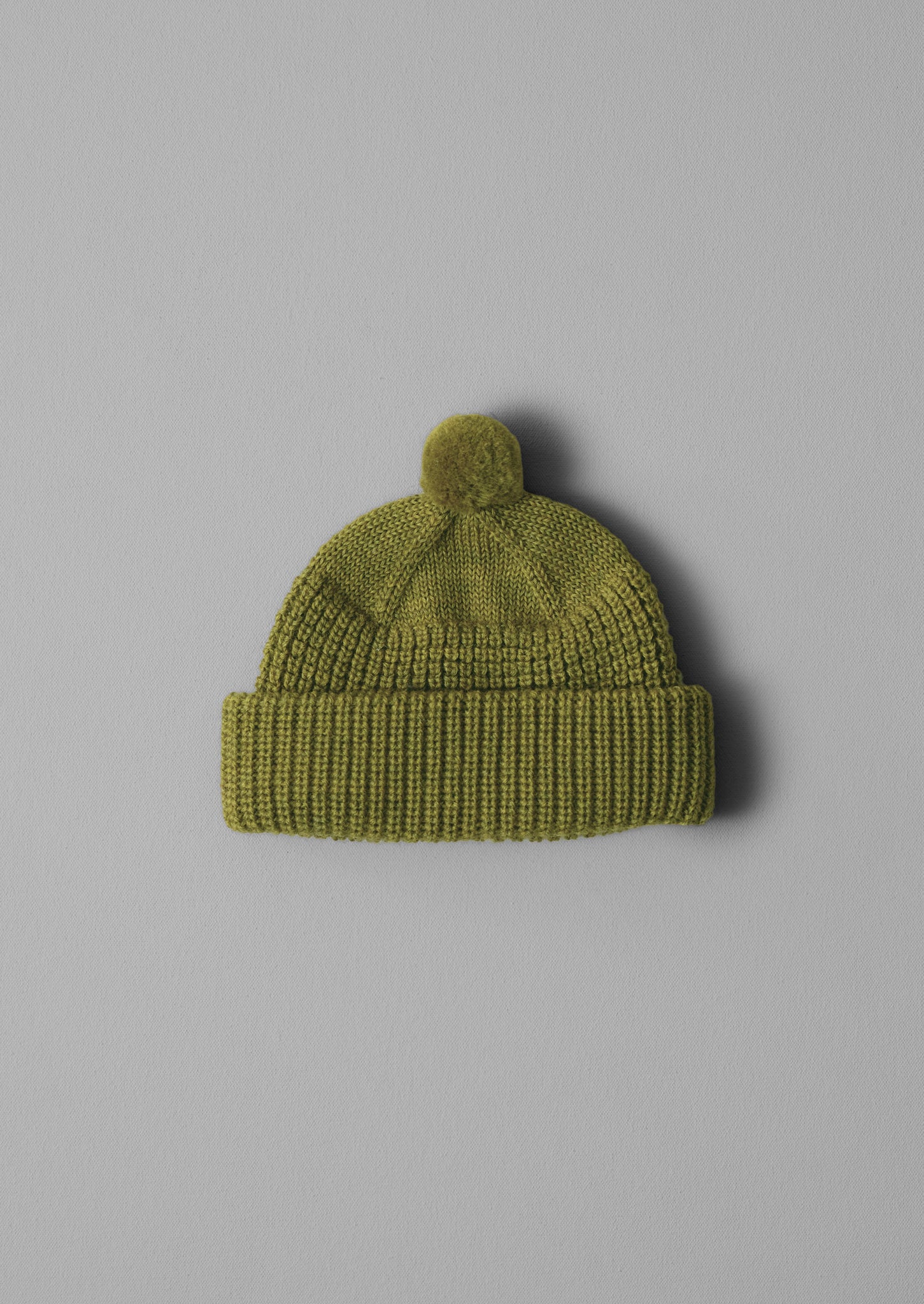 Waffle Stitch Wool Beanie | Pear