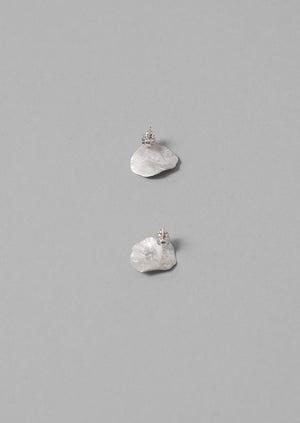 Emily Nixon Flat Rock Stud Earrings | Silver