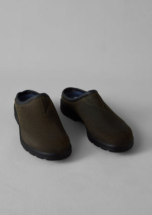 Blundstone Waxed Suede Grip Clogs | Olive