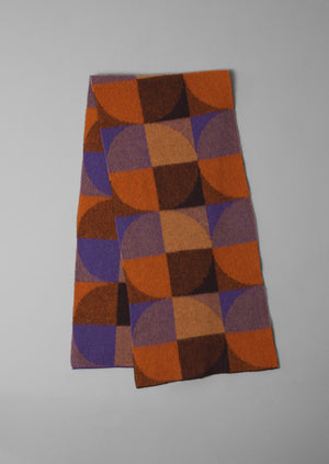 Colour Block Wool Scarf | Ginger Multi