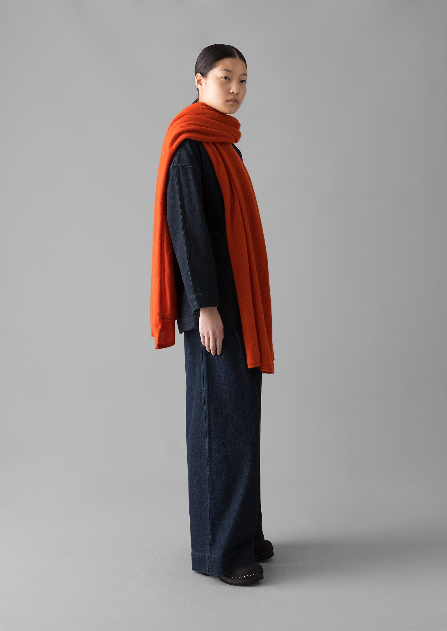 Cashmere Wool Wrap Scarf | Pumpkin | TOAST