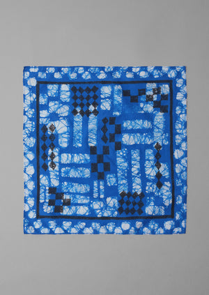 Block Print Batik Bandana | Azurite Blue