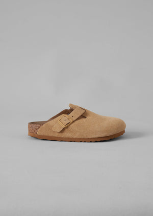 Birkenstock Boston Suede Clogs | Latte