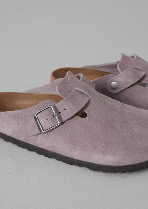 Birkenstock Boston Suede Clogs | Faded Purple