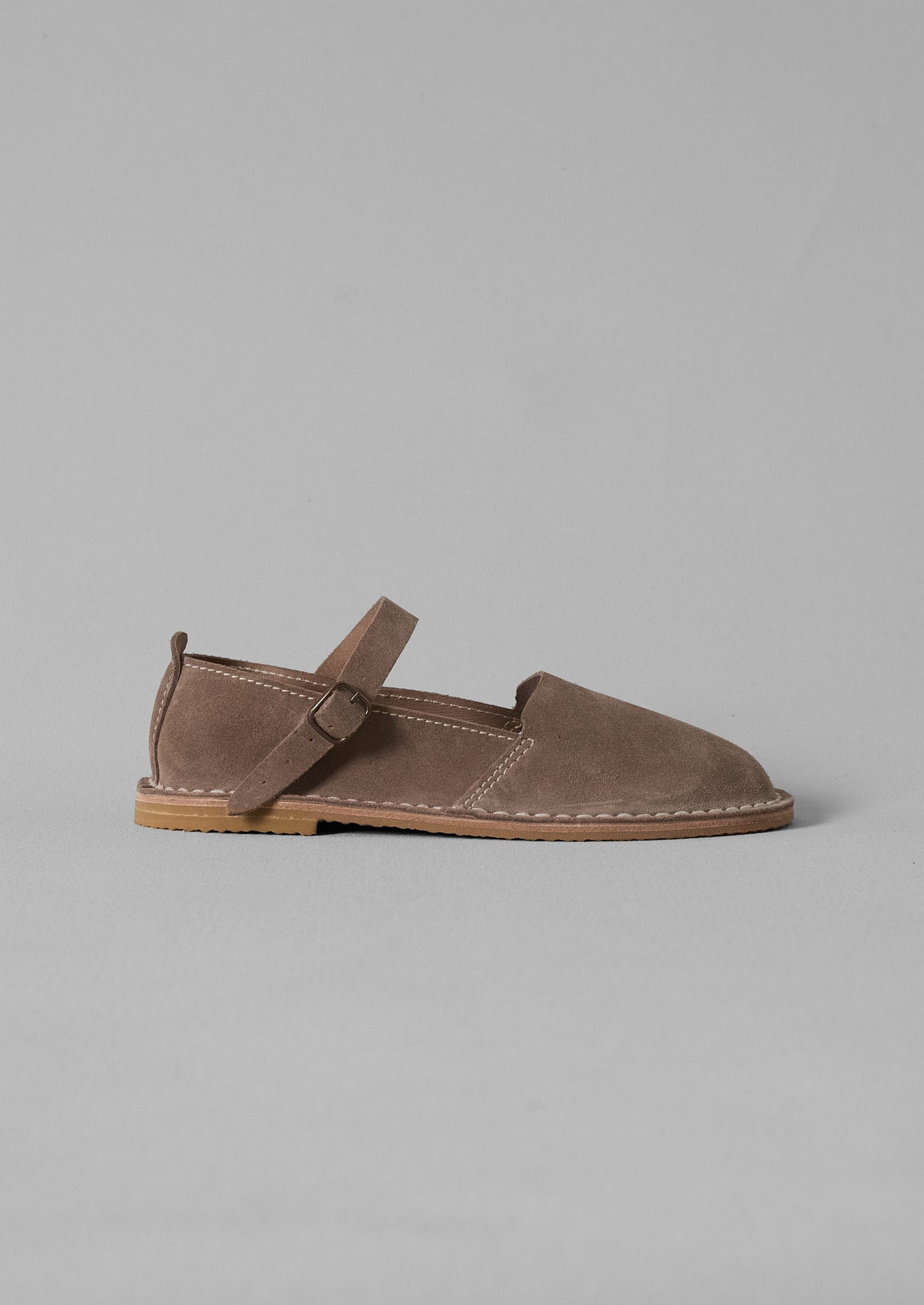 Steve Mono Artisan Suede Buckle Shoes | Taupe