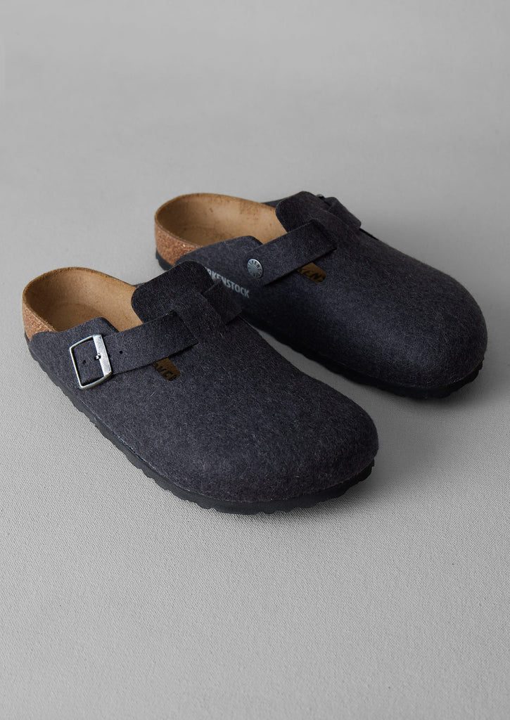 Birkenstock Boston Felted Clogs | Anthracite | TOAST