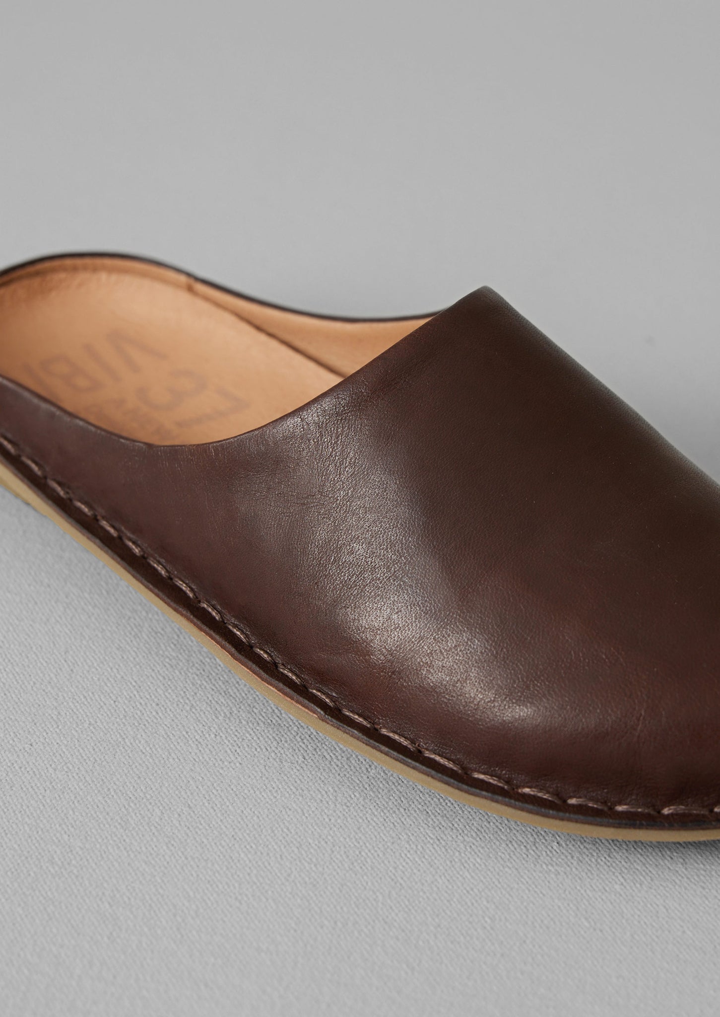 Vibae Roma Leather Mules | Cocoa Brown