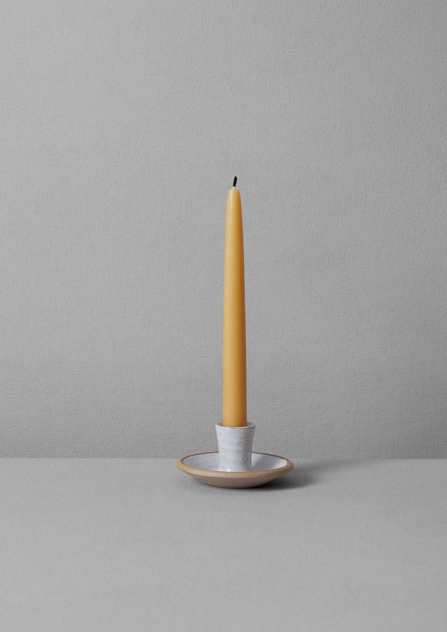 Lily Pearmain Dinner Candle Holder | White