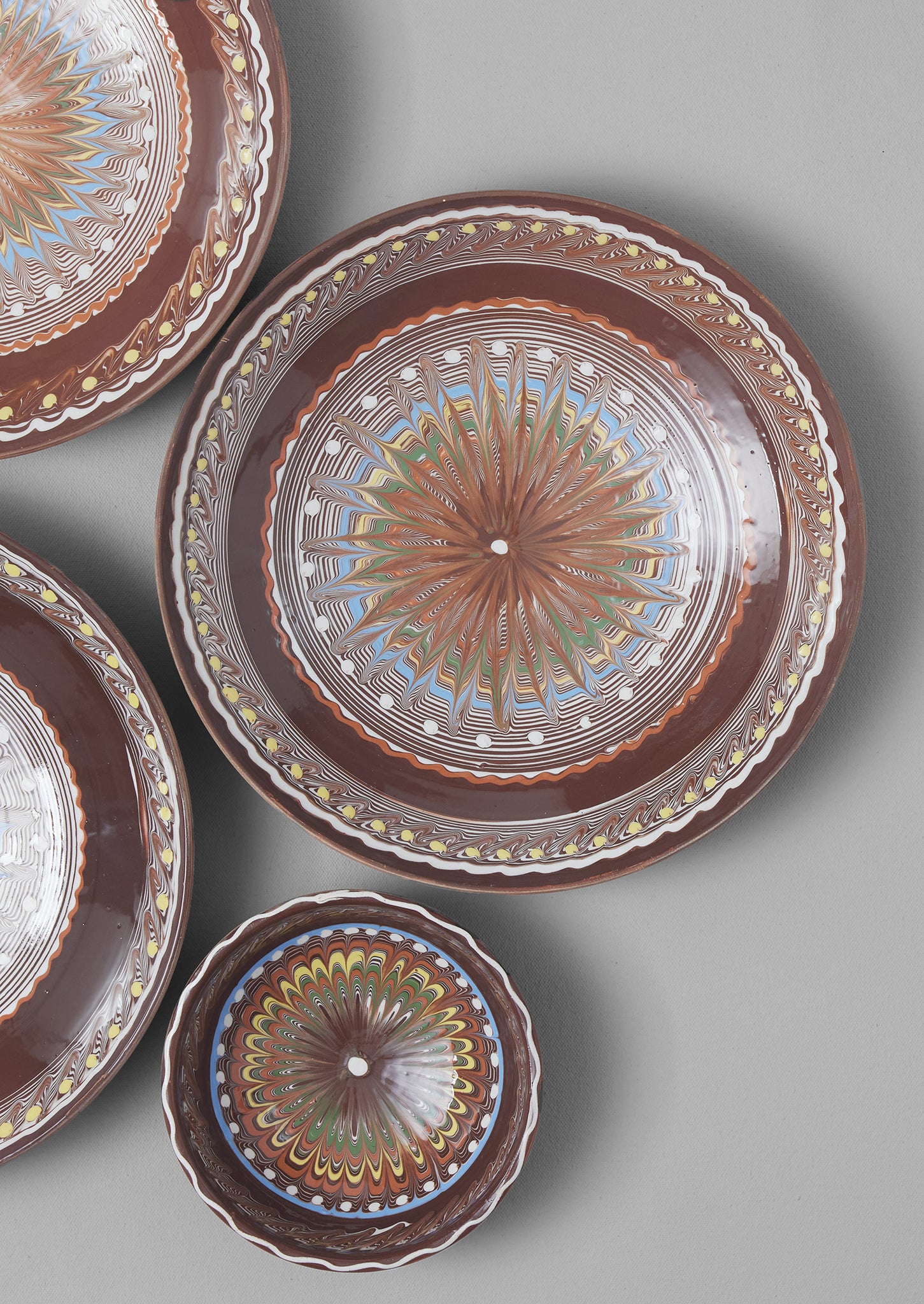 Romanian Horezu Serving Plate | Cocoa/Multi