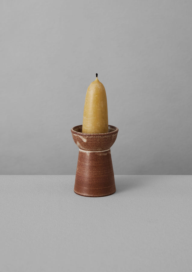 SZ Ceramics Pillar Candle Holder | Chestnut