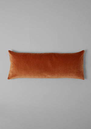 Velvet Bolster Cushion | Soft Ginger/Natural