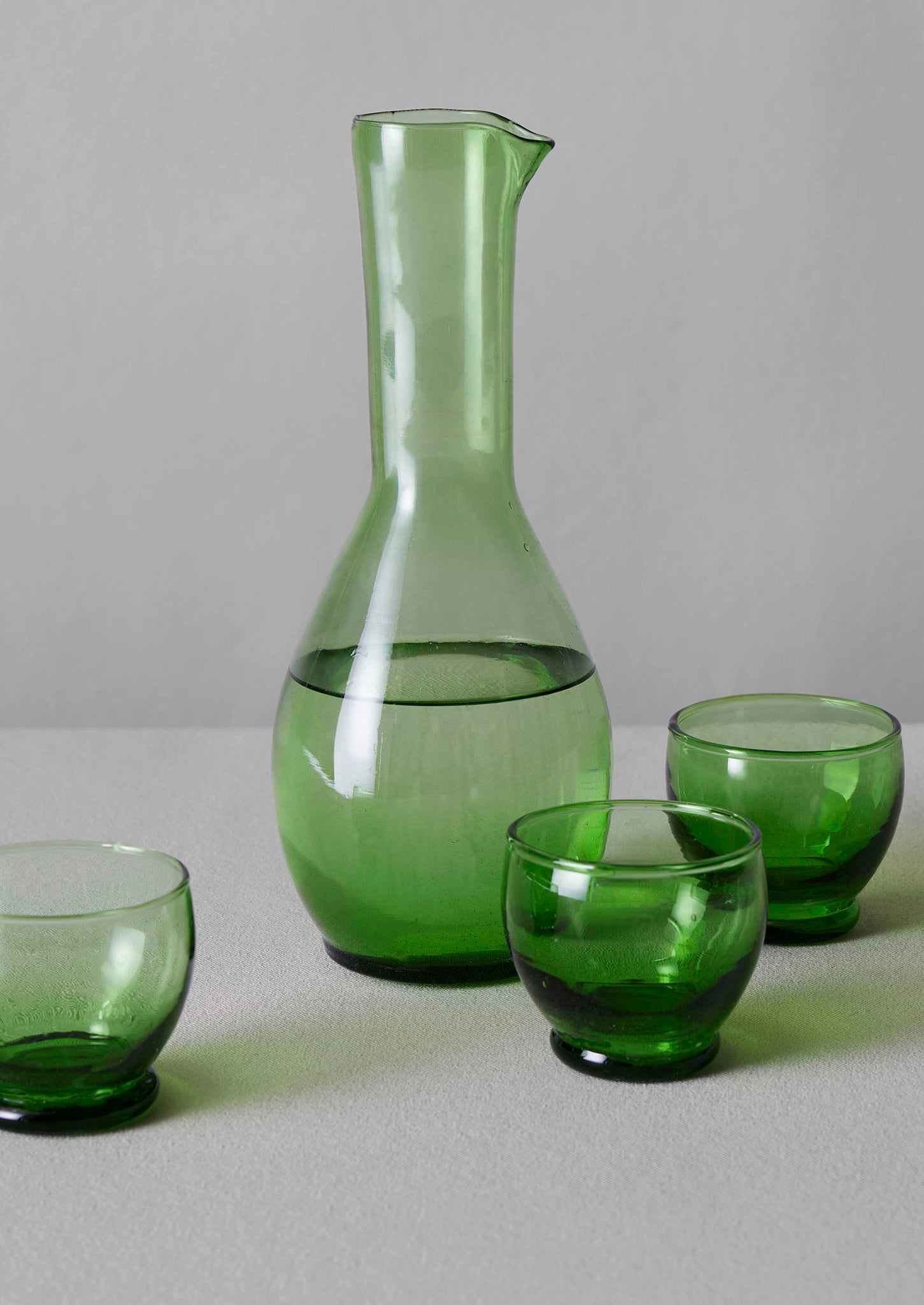 Rounded Moroccan Glasses Set | Green