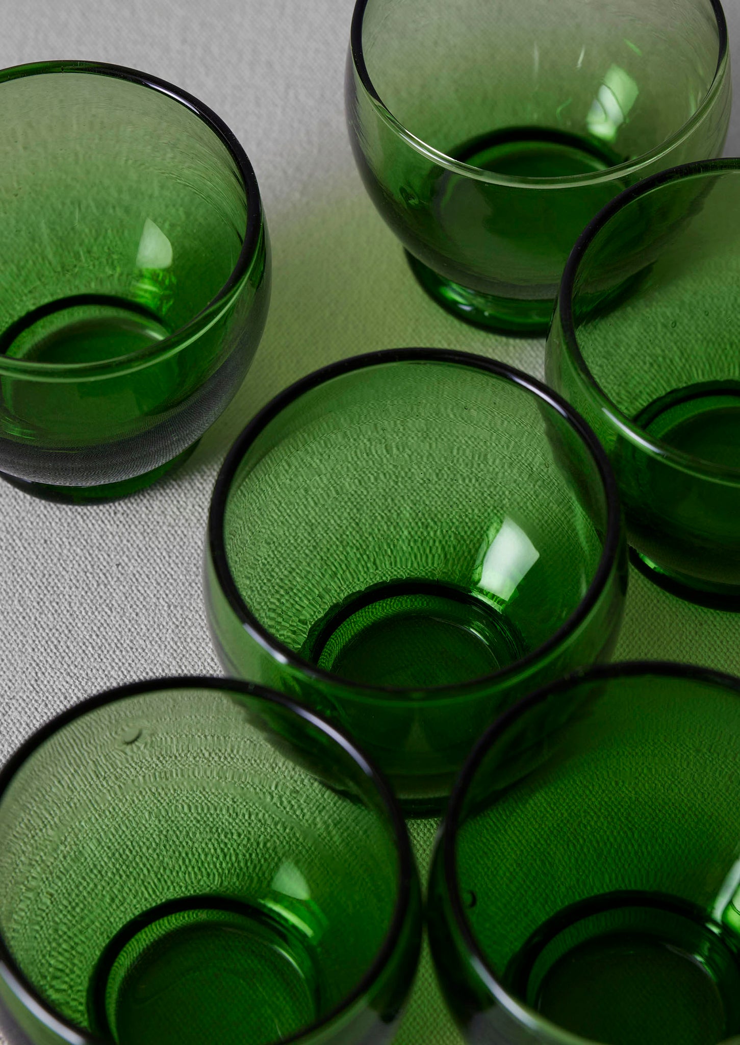 Rounded Moroccan Glasses Set | Green