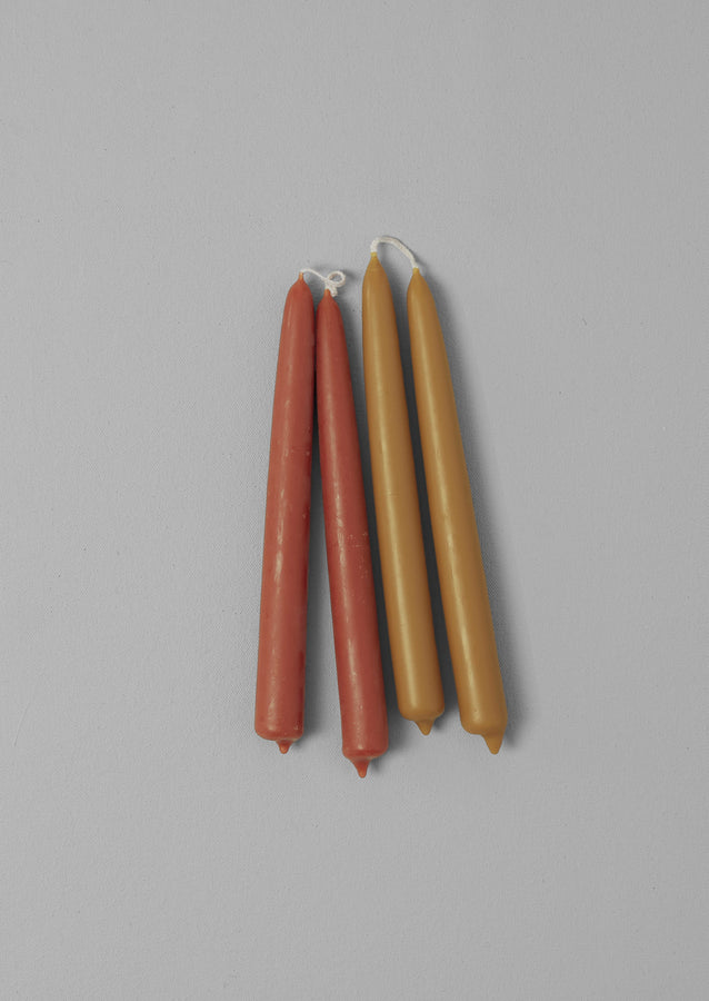 Wax Atelier Set of Four Dinner Candles | Caramel/Carnelian