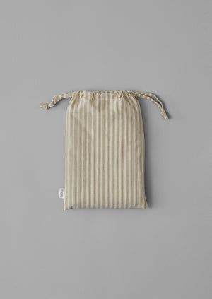 Organic Cotton Ticking Stripe Housewife Pillowcase | Ecru/Straw