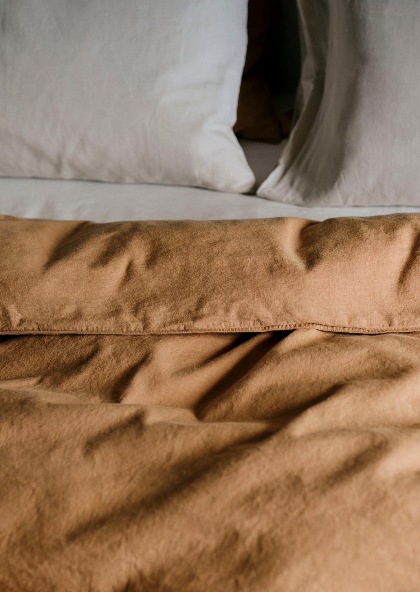 Washed Linen Cotton Duvet Cover | Bracken