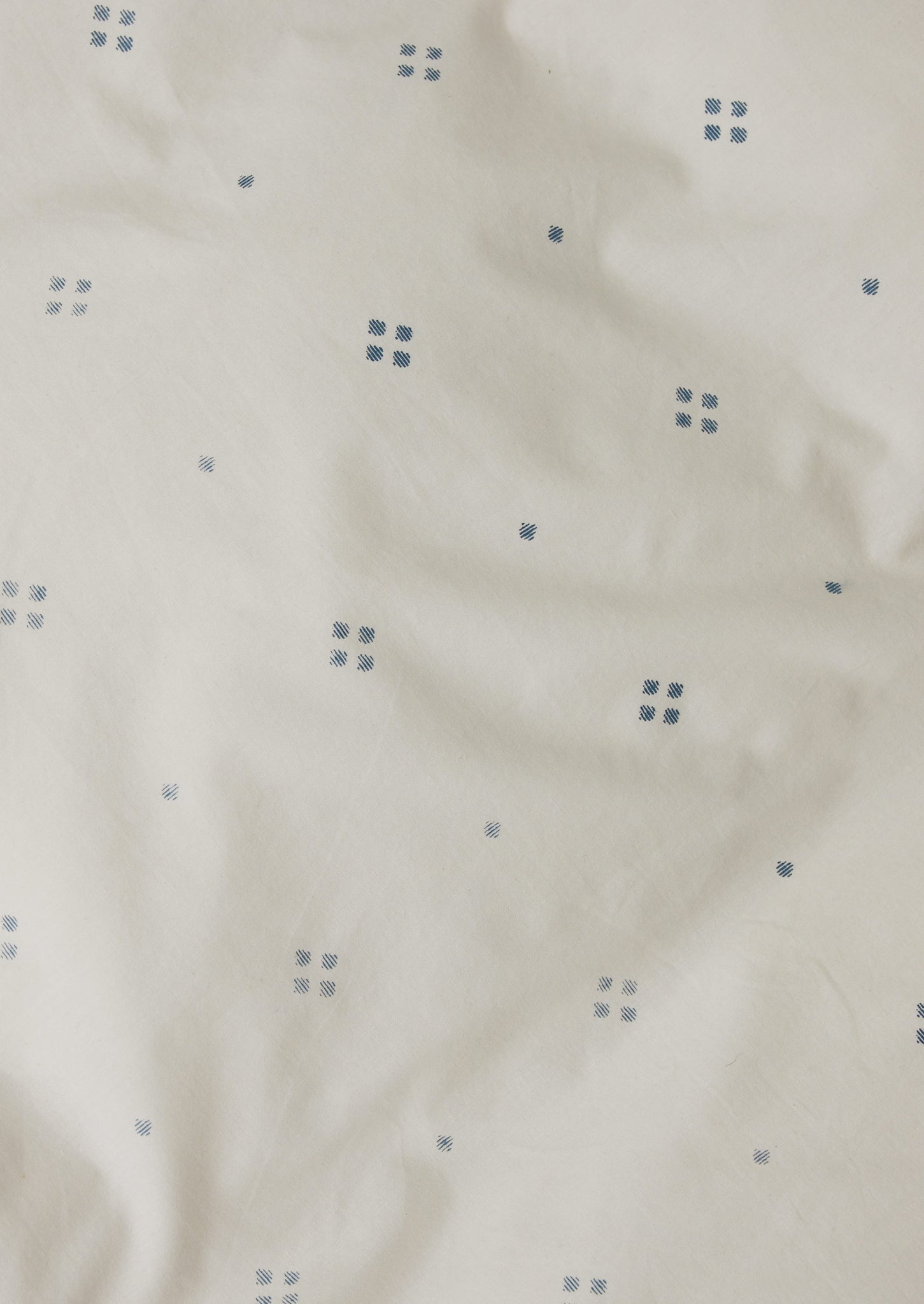 Rowan Print Duvet Cover | Ecru/Soft Blue