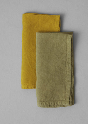 Washed Linen Napkin | Olivine