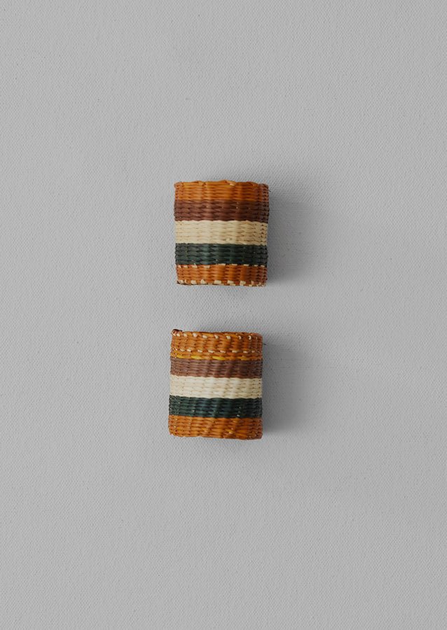 Hand Woven Iraca Napkin Rings | Sand/Multi