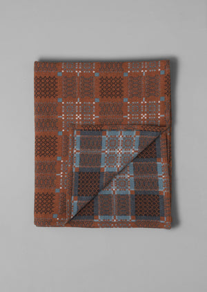 Melin Tregwynt Welsh Blanket | Rust/Topaz