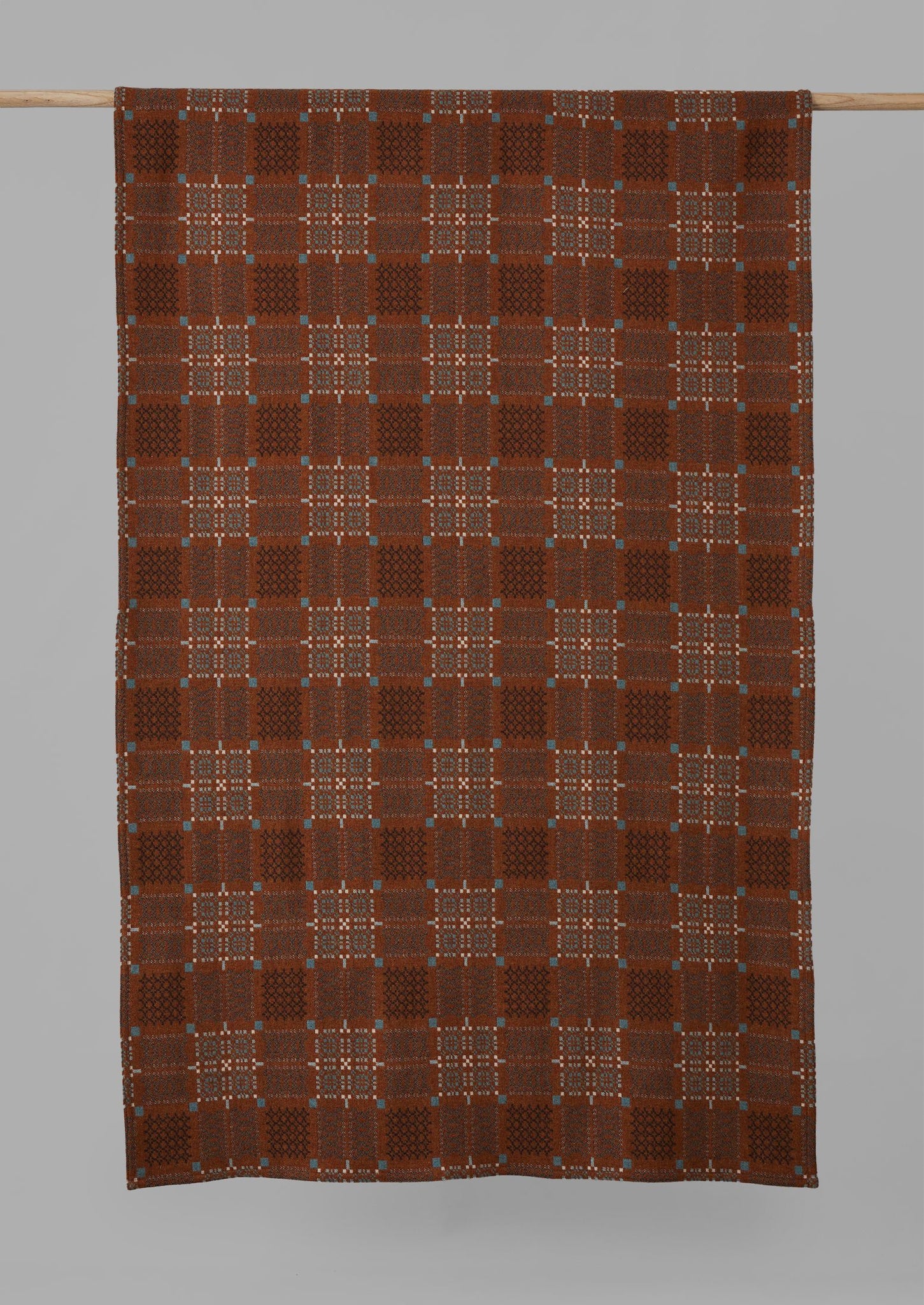 Melin Tregwynt Welsh Blanket | Rust/Topaz