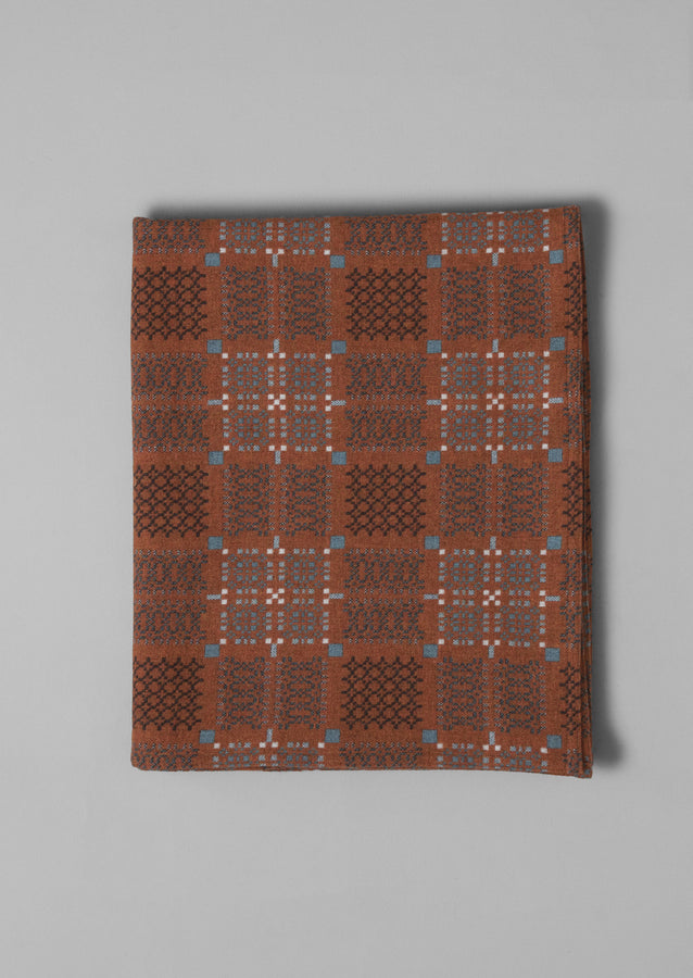 Melin Tregwynt Welsh Blanket | Rust/Topaz