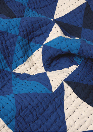 Kite Patchwork Quilt | Blue Multi