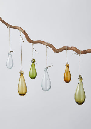 Mixed Teardrop Glass Bauble Set | Multi