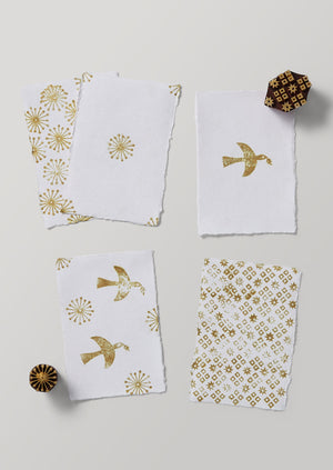 Hand Carved Dove Block Printing Kit | Multi