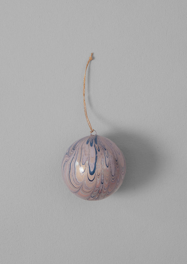 Hand Marbled Bauble | Lilac