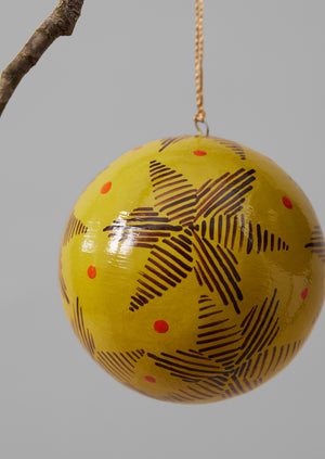 Pointed Star Hand Painted Bauble | Citrus