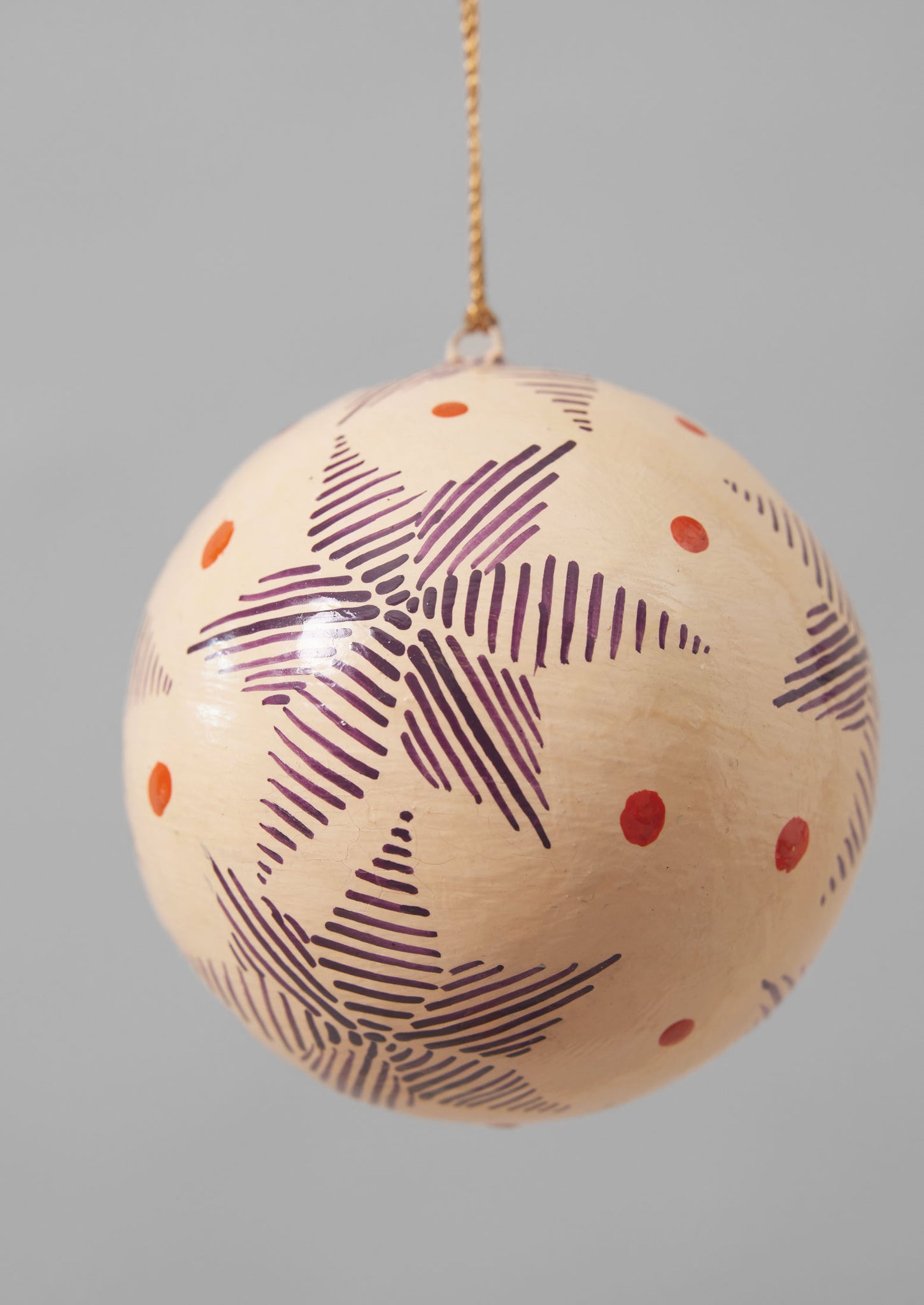 Pointed Star Hand Painted Bauble | Chalk