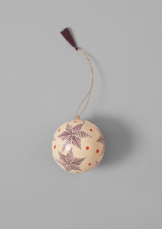 Pointed Star Hand Painted Bauble | Chalk