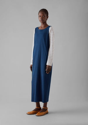 Lydia Jersey Shift Dress | Washed Indigo