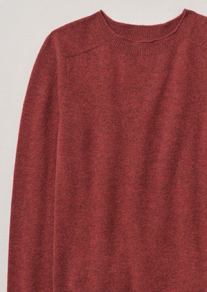 Wool Cashmere Neat Sweater | Russet