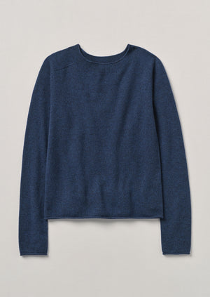 Wool Cashmere Neat Sweater | Midnight