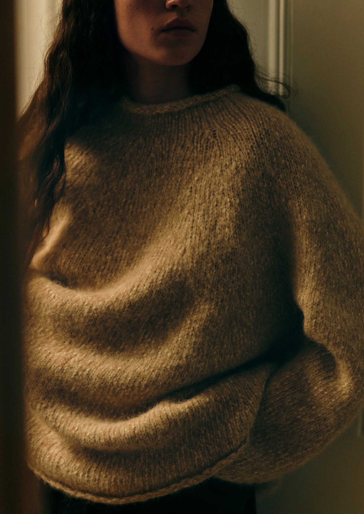 Textured Cotton Alpaca Sweater | Moonstone