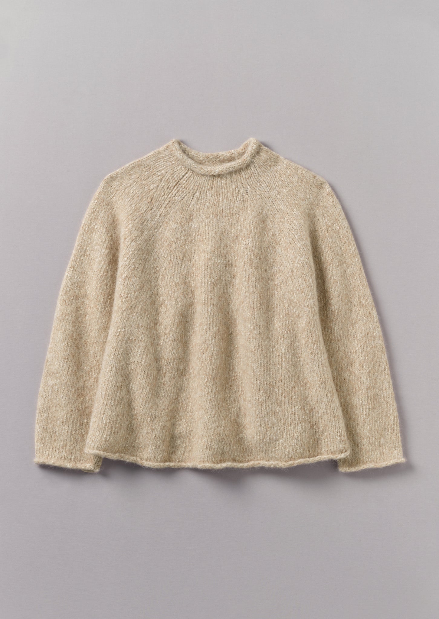 Textured Cotton Alpaca Sweater | Moonstone